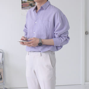 남자셔츠 오버핏 아이스 쿨 남자린넨셔츠 착용 후기 | 사이즈/핏 총정리 - 상품 이미지 3