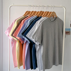 오버핏 박시 면 무지 반팔티셔츠 착용 후기 | 사이즈/핏 총정리 - 상품 이미지 1