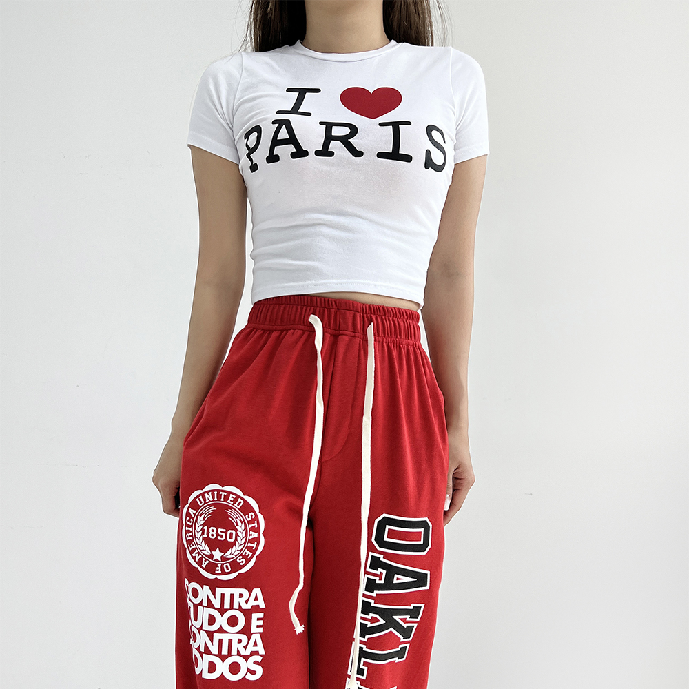 콘티 유니크 힙 프린트 트레이닝 밴딩 와이드팬츠 3color - 상세 이미지 4