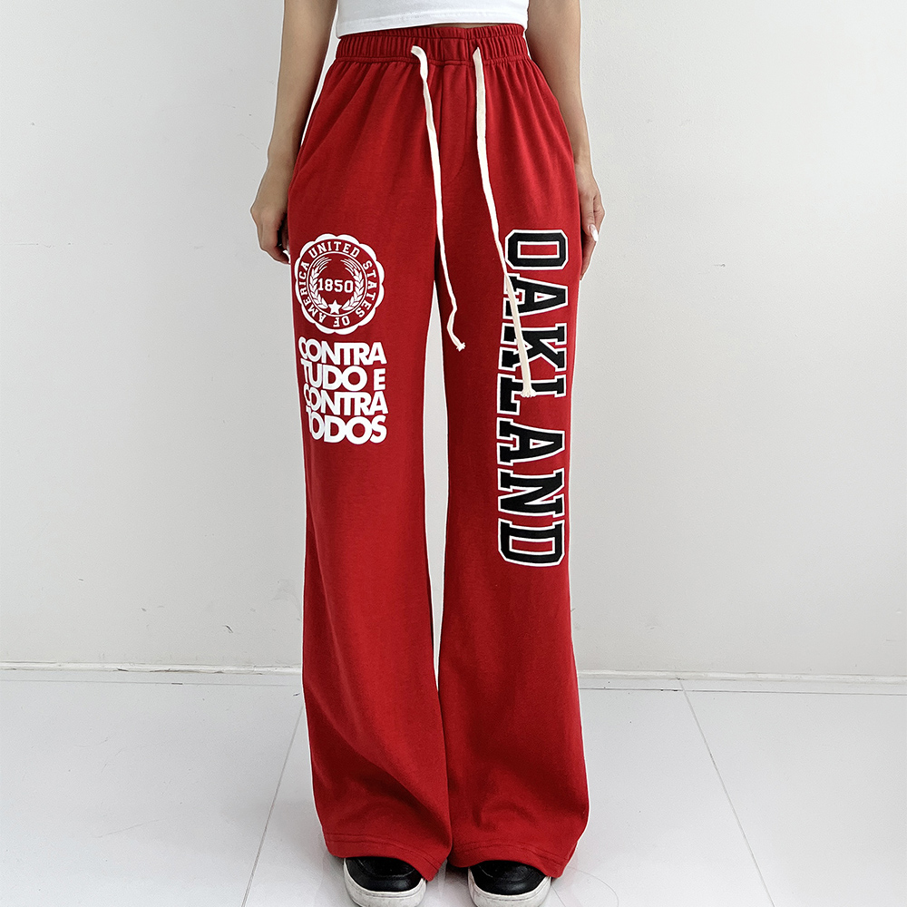 콘티 유니크 힙 프린트 트레이닝 밴딩 와이드팬츠 3color - 상세 이미지 3