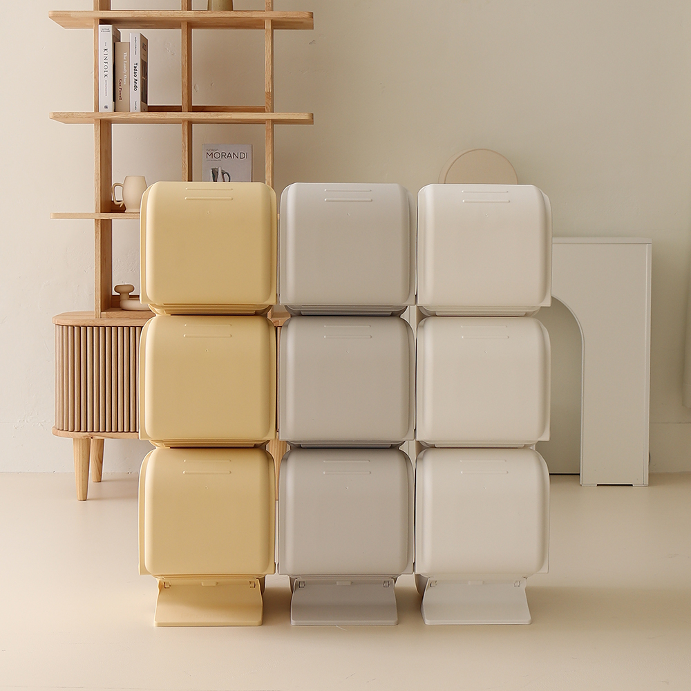 페블 분리수거함 3단