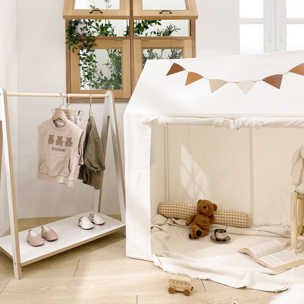 심플룸 개방형 인디언 텐트 아기 유아 키즈 어린이 놀이 플레이하우스