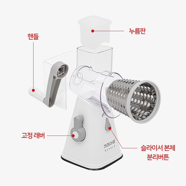 키친아트 회전 채칼 다용도 야채 만능채칼 3종 - 상세 이미지 4