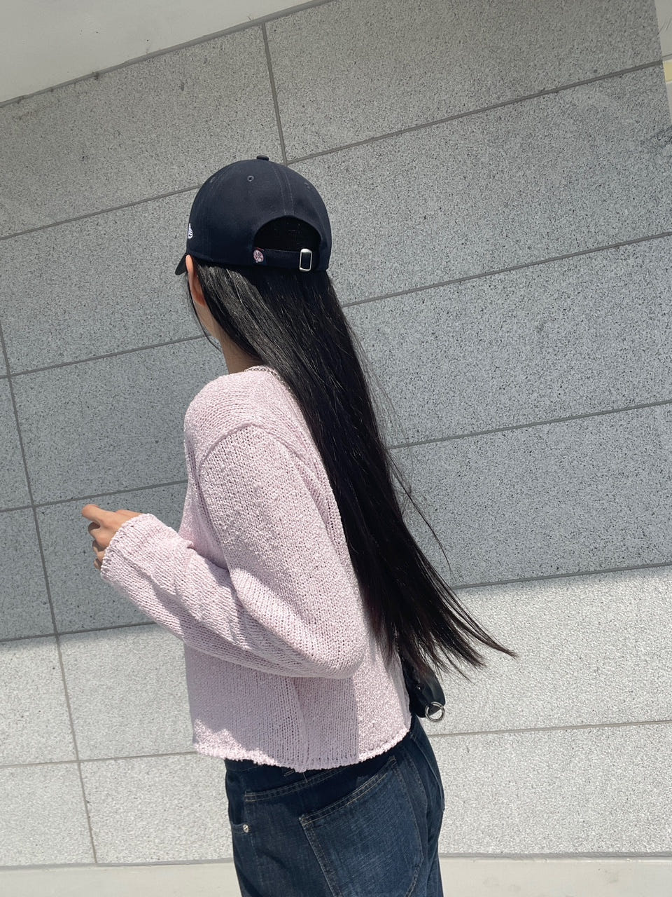 [마지막수량/당일발송] 부클 후크 가디건 (5 color) 여자 봄 여름 부드러운 루즈 박시 도톰 볼레로 블랙 핑크 뜨개 니트 상세 이미지 19