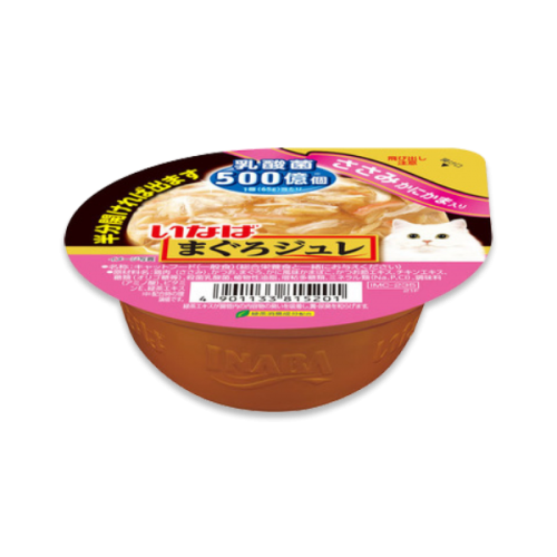 [최신생산] 이나바 마구로쥬레 유산균 고양이 캔 간식 닭가슴살+게맛살, 65g, 1개 - 상품 이미지