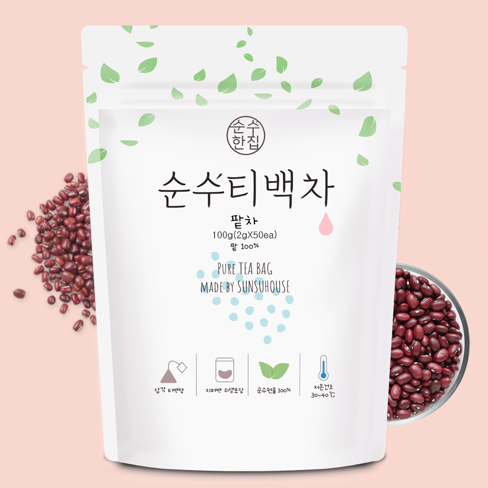 순수한집 국산 팥차 티백 50개입 - 메인 이미지