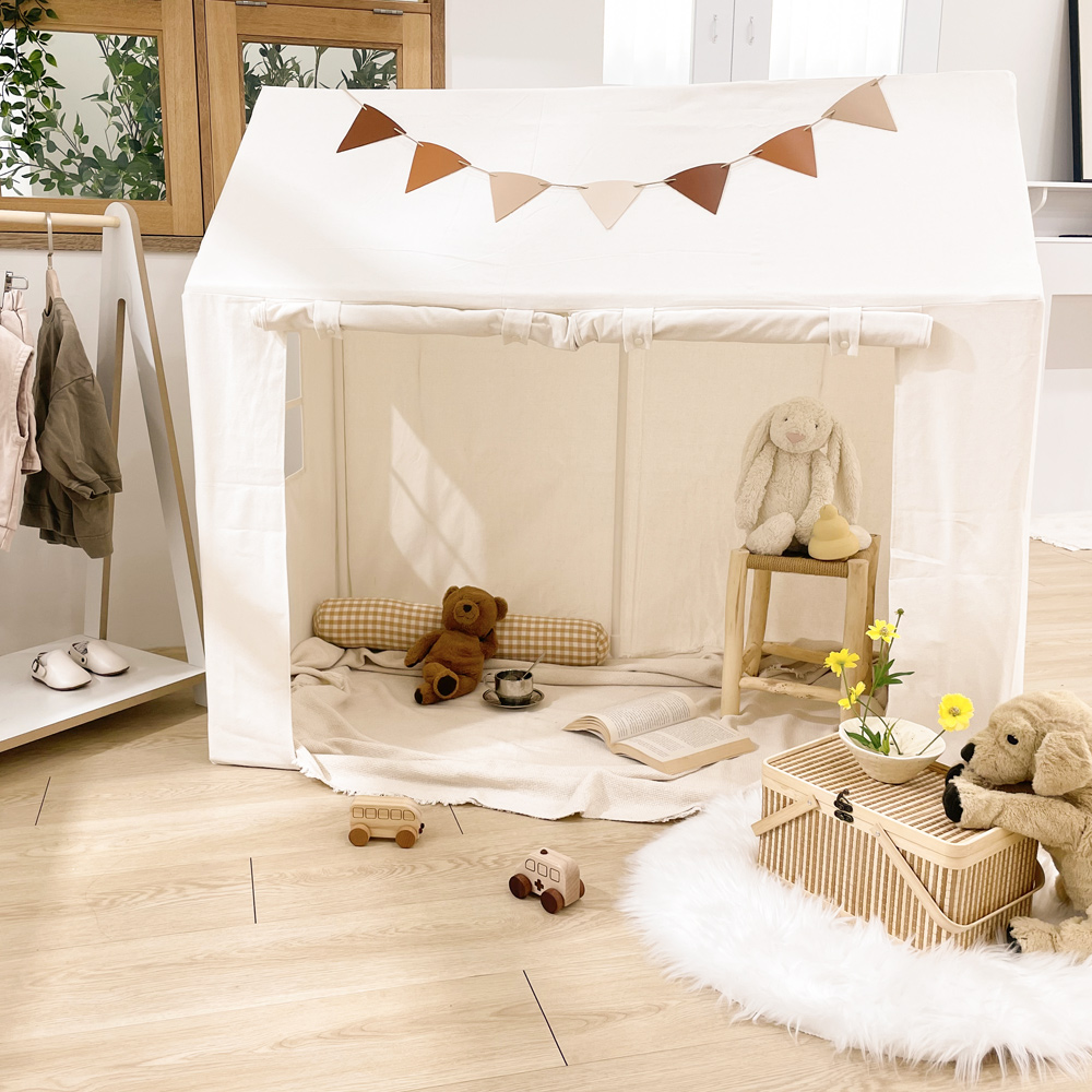 심플룸 개방형 인디언 텐트 아기 유아 키즈 어린이 놀이 플레이하우스