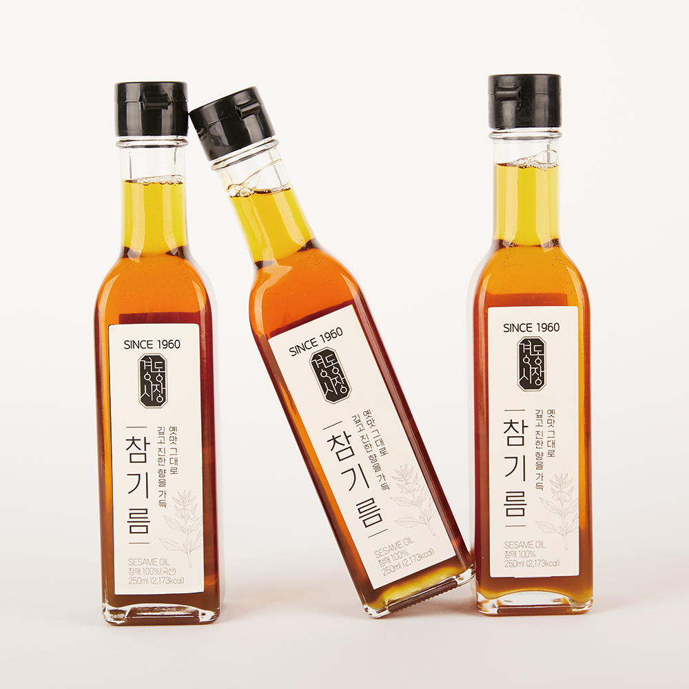 국산 참기름 250ml 경동시장