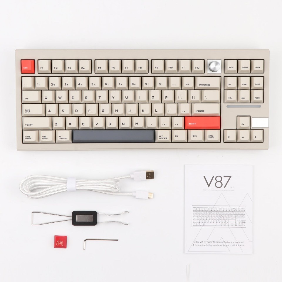 V87 Pro 풀알루미늄 무선 키보드(3모드/VIA) 완제품 TKL 바로몰 바로웍스 이미지 7