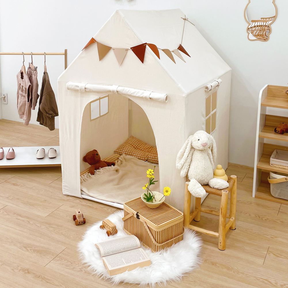 심플룸 정사각 인디언 텐트 아기 유아 키즈 아이 놀이 플레이하우스