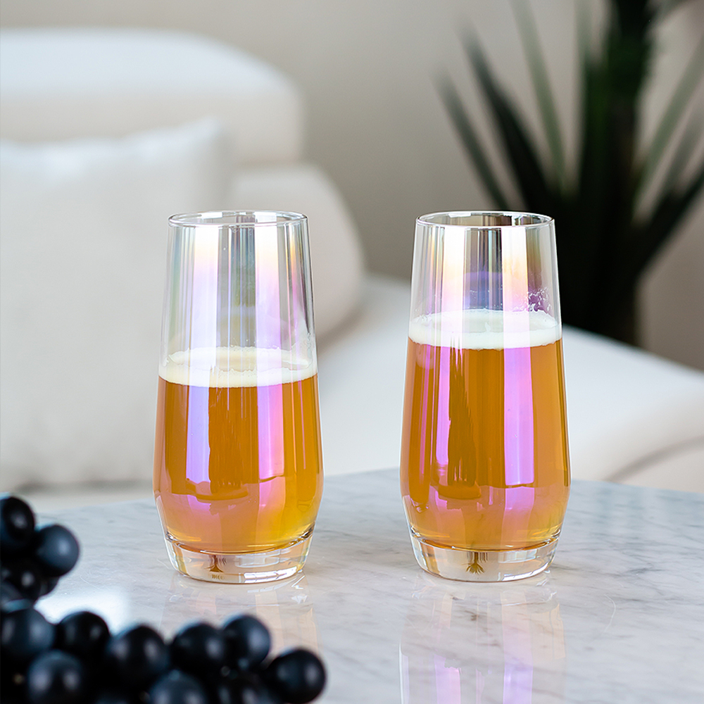 레토 오로라 내열 롱 유리컵 533ml 맥주잔 하이볼잔 위스키잔 집들이 선물 2P 세트