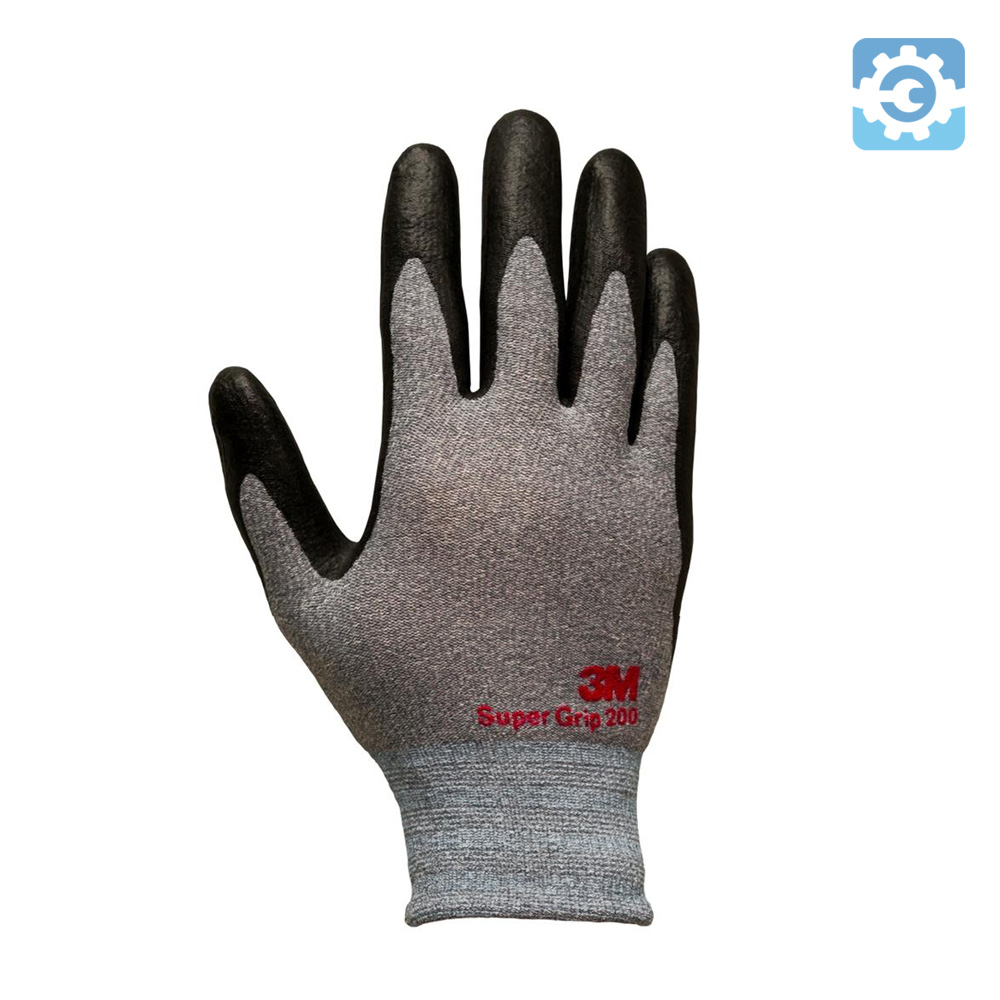 3M 코팅 장갑 슈퍼그립200 회색 M