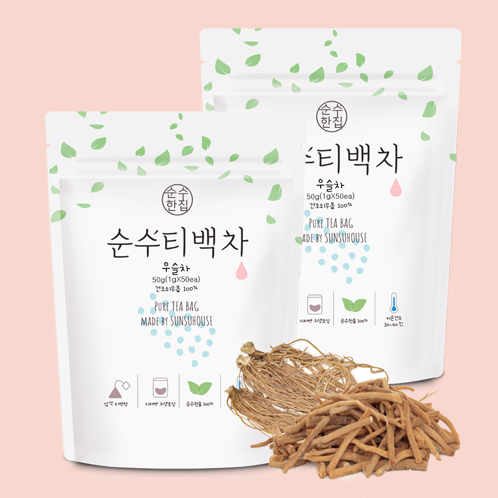 1+1 국내산 우슬차 티백 50개입 우슬뿌리 쇠무릎 - 상품 이미지