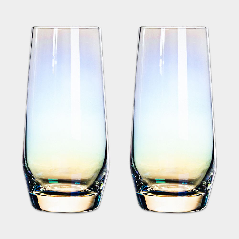 레토 오로라 내열 롱 유리컵 533ml 맥주잔 하이볼잔 위스키잔 집들이 선물 2P 세트