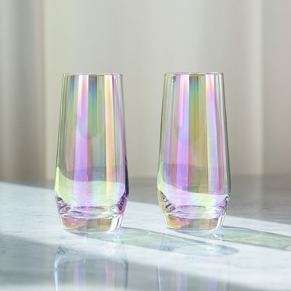 레토 오로라 내열 롱 유리컵 533ml 맥주잔 하이볼잔 위스키잔 집들이 선물 2P 세트