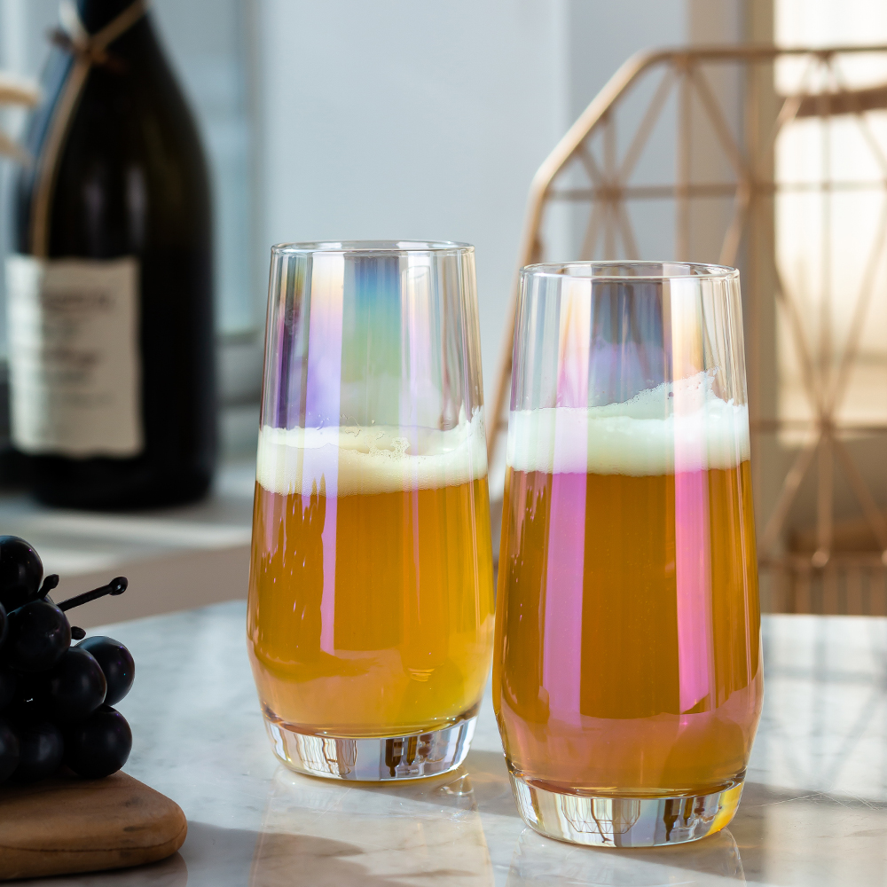 레토 오로라 내열 롱 유리컵 533ml 맥주잔 하이볼잔 위스키잔 집들이 선물 2P 세트