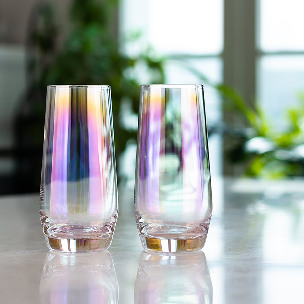 레토 오로라 내열 롱 유리컵 533ml 맥주잔 하이볼잔 위스키잔 집들이 선물 2P 세트