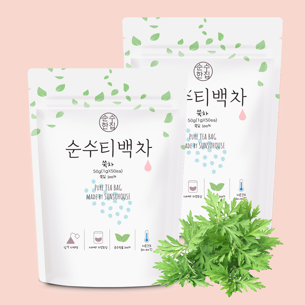 순수한집 국산 쑥차 티백 50개입 - 상품 이미지