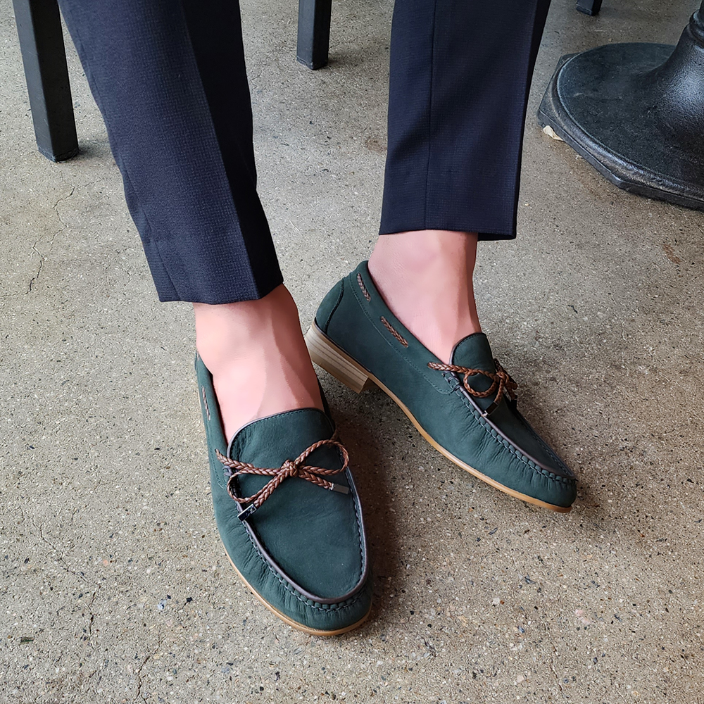 잎새 누벅수제화 트리플 소가죽로퍼 handmade