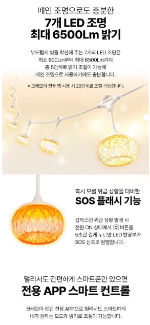 크레모아 이너프 5 LED 캠핑 랜턴 조명 전등 스트링 파티 라이트 이미지 8