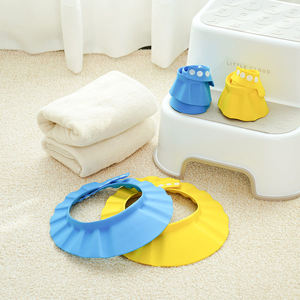 리틀클라우드 베이비 유아 샴푸캡 아기 목욕 버블 어린이 샴푸모자 블루 5개입