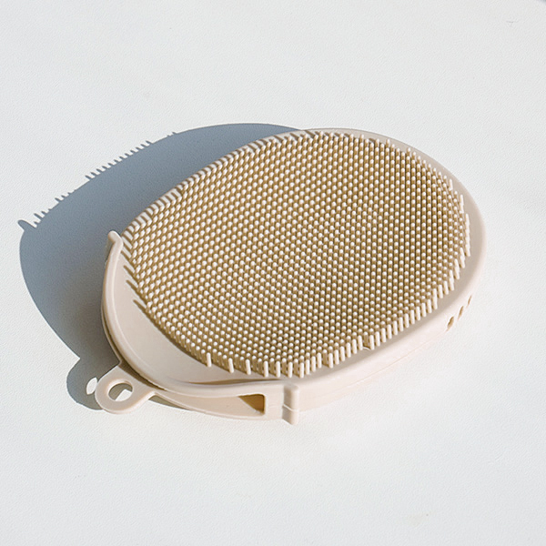 리틀클라우드 유아 아기 실리콘 샤워 장갑 타월 신생아 목욕 타올 핑크 1P+샌드베이지 1P