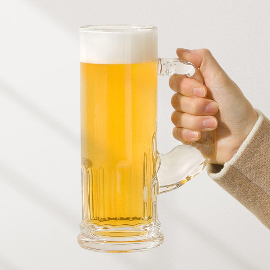 머슬 손잡이 생 맥주잔 소맥잔 집들이선물 특이한 맥주컵 600ml 이미지 7