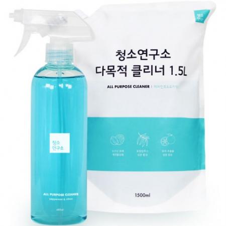 청소연구소 다목적 세정제 480ml + 리필 1.5L 1세트 one option : 에이징스
