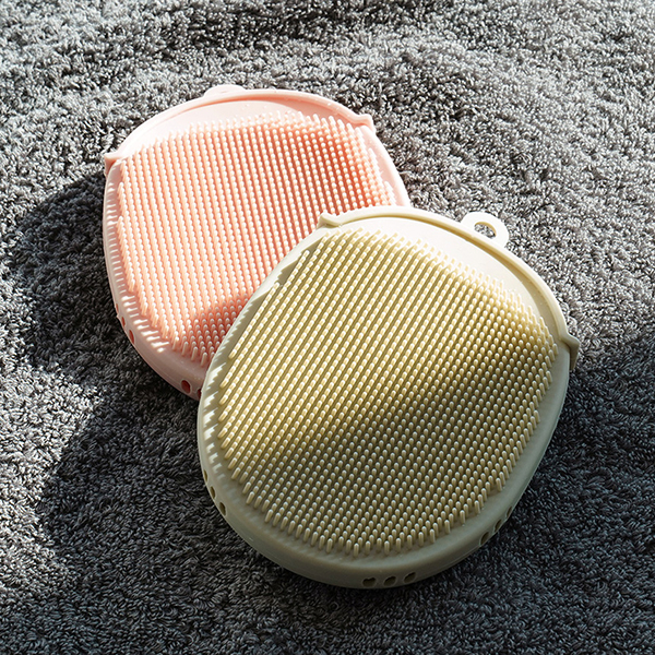 리틀클라우드 유아 아기 실리콘 샤워 장갑 타월 신생아 목욕 타올 핑크 1P+샌드베이지 1P