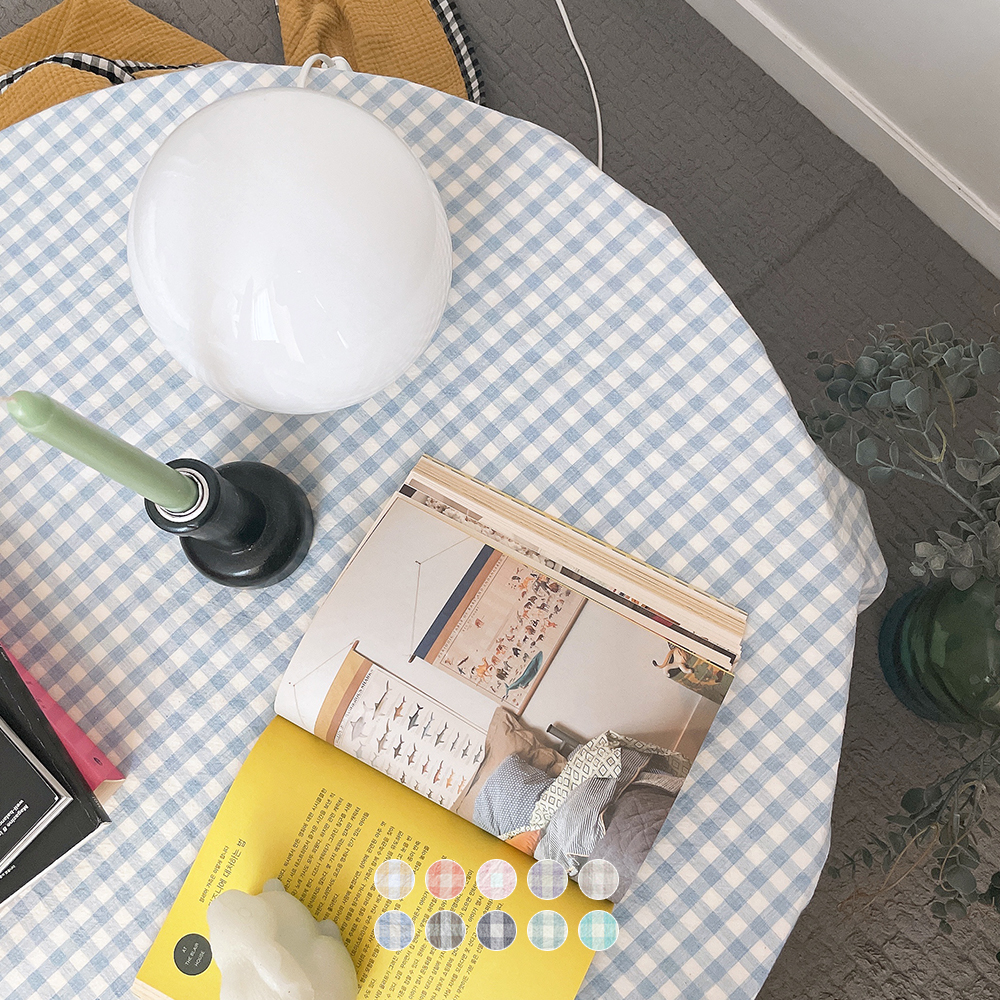 멜란 체크 식탁보 1인용 가로90세로150