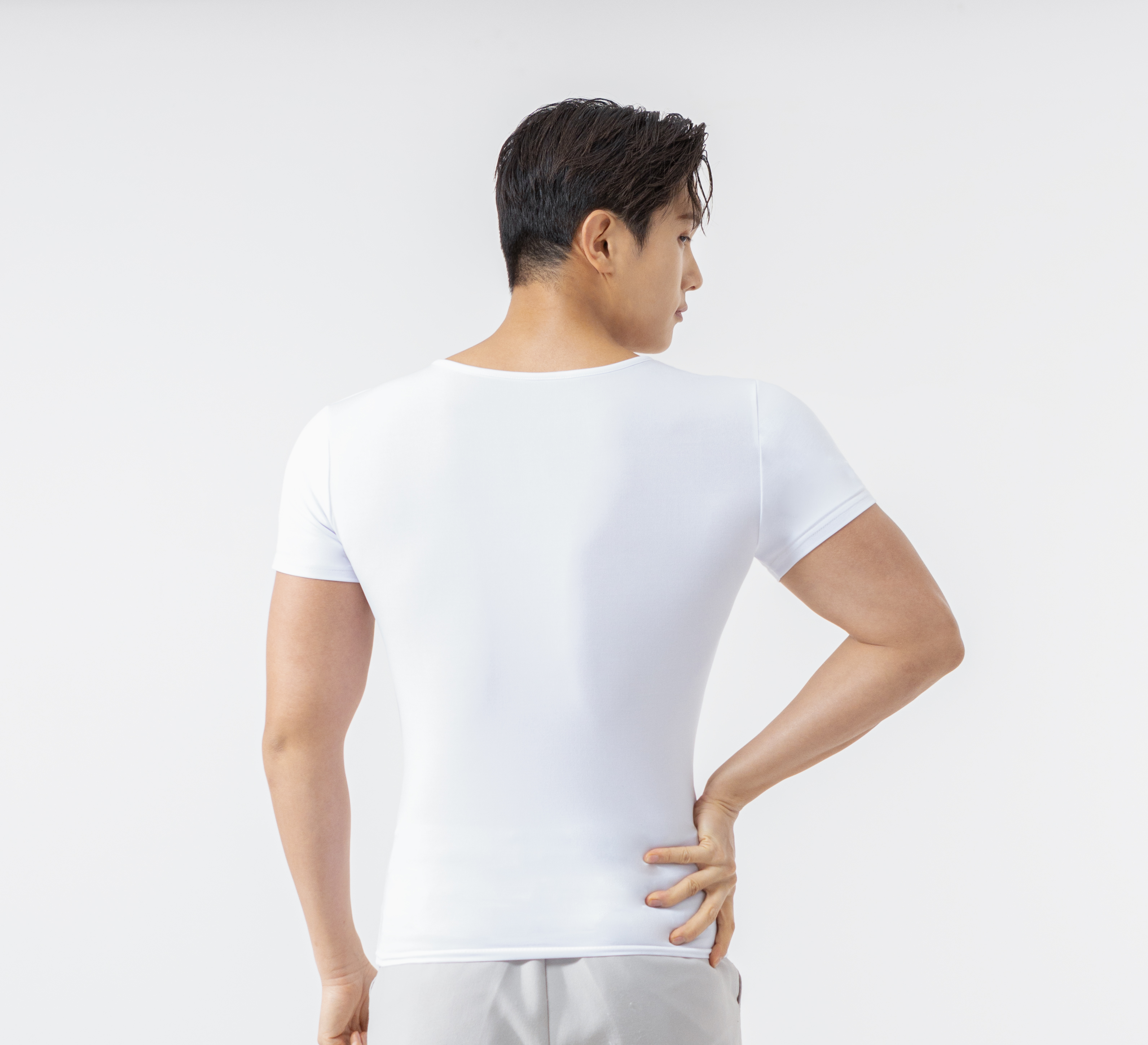 디바라 남자 어깨뽕 3CM 보정속옷 티셔츠 런닝 쿨핏체인저 이미지 3