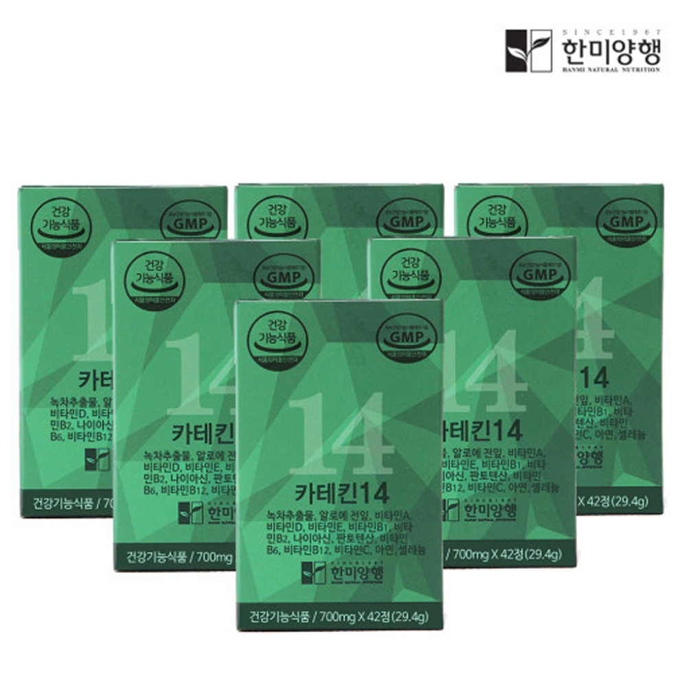 한미양행 녹차 추출물 카테킨14 다이어트 영양제 700mg 42정 1박스 이미지 2