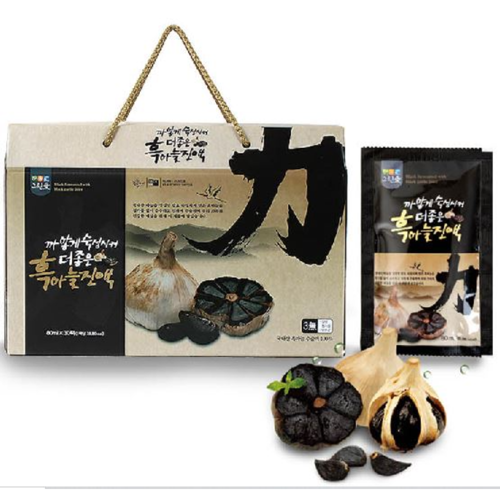 발효 숙성 흑마늘 진액 100% 80ml x 30포 국산 마늘 알리신 폴리페놀 안토시아닌 제품 이미지