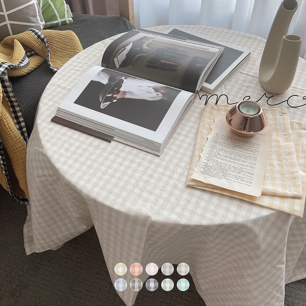 멜란 체크 식탁보 1인용 가로90세로150