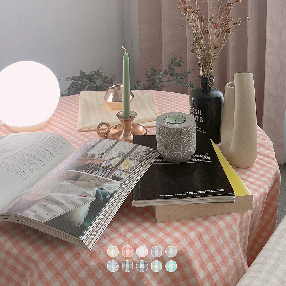 멜란 체크 식탁보 1인용 가로90세로150