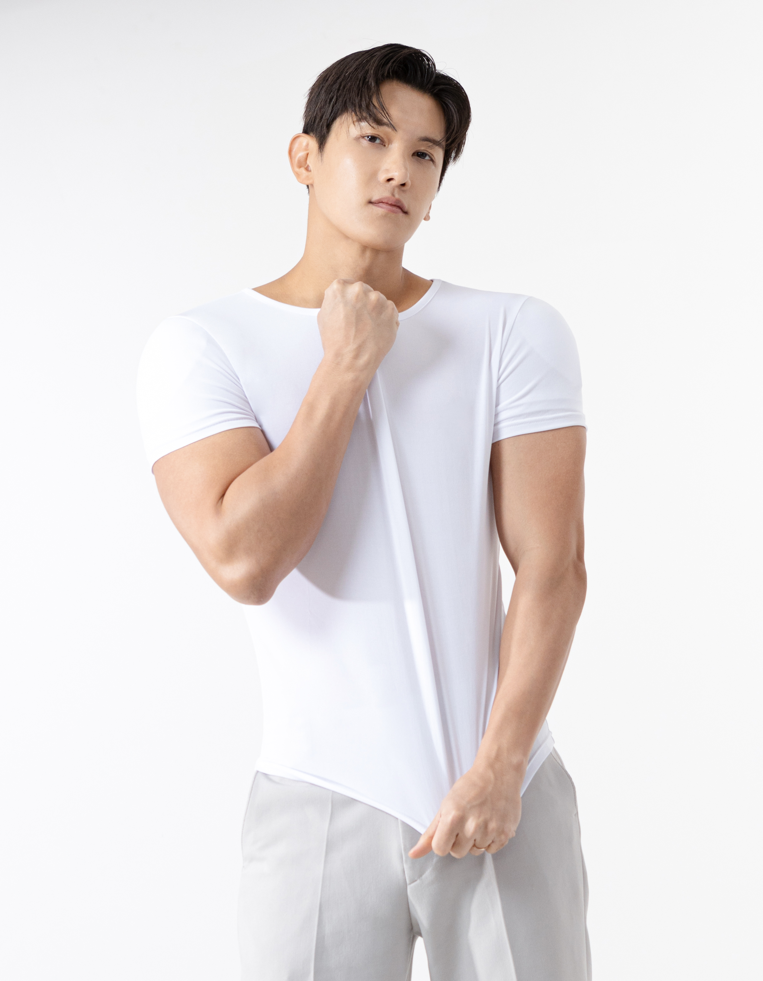 디바라 남자 어깨뽕 3CM 보정속옷 티셔츠 런닝 쿨핏체인저 이미지 2