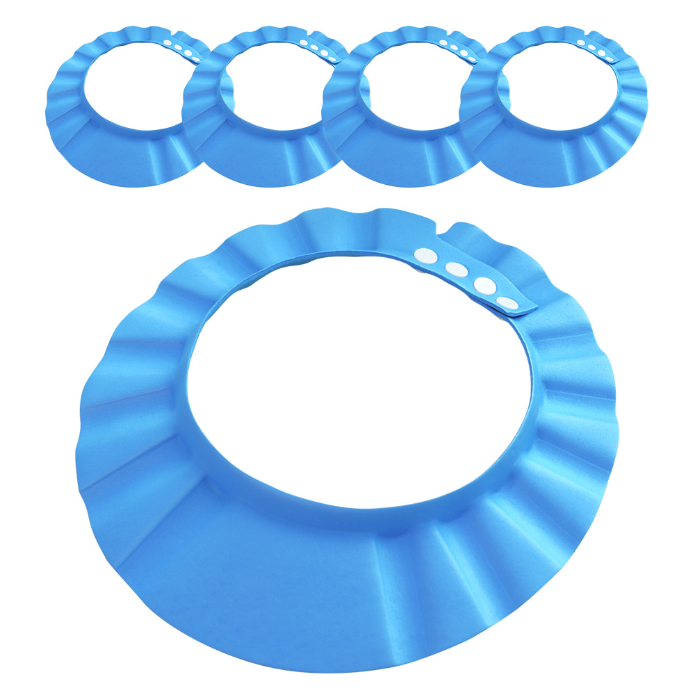 리틀클라우드 베이비 유아 샴푸캡 아기 목욕 버블 어린이 샴푸모자 블루 5개입