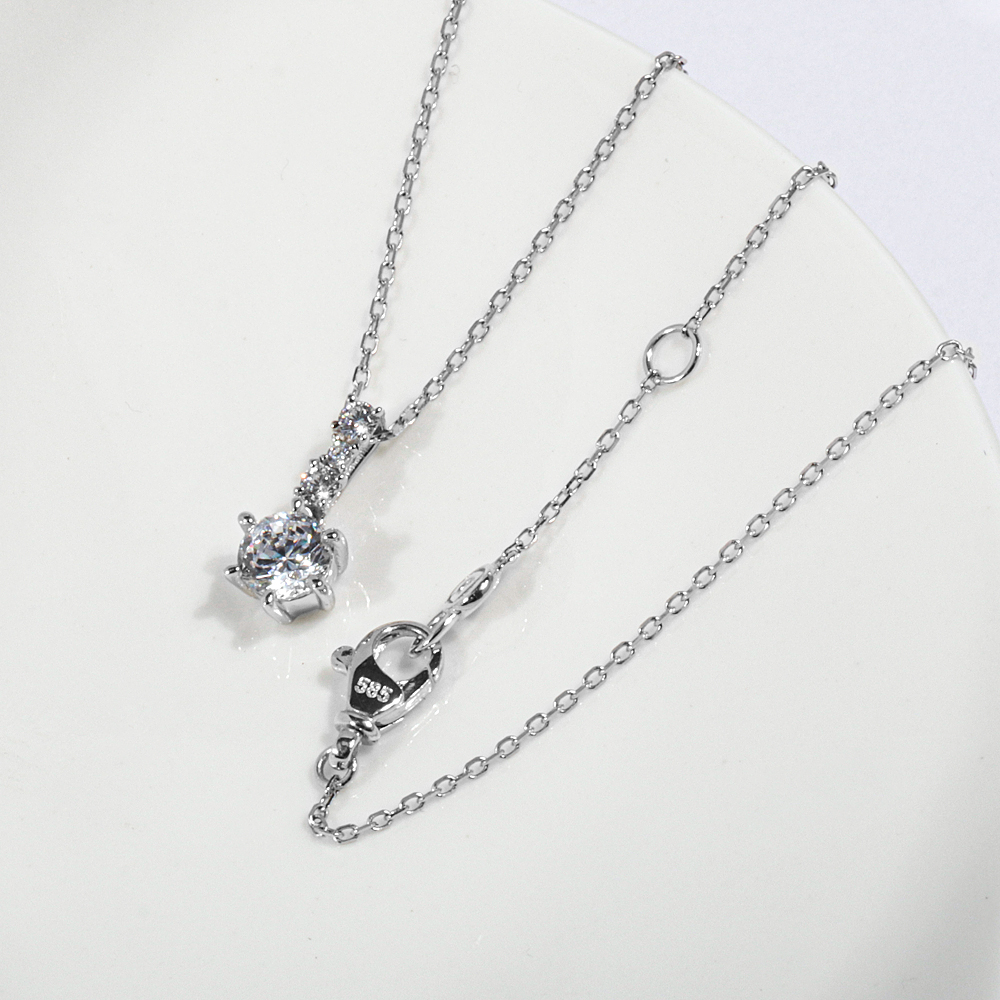 5부 7부 다이아 목걸이 천연 우신 GIA 라일리 데일리 웨딩 결혼 선물 - 상세 이미지 5