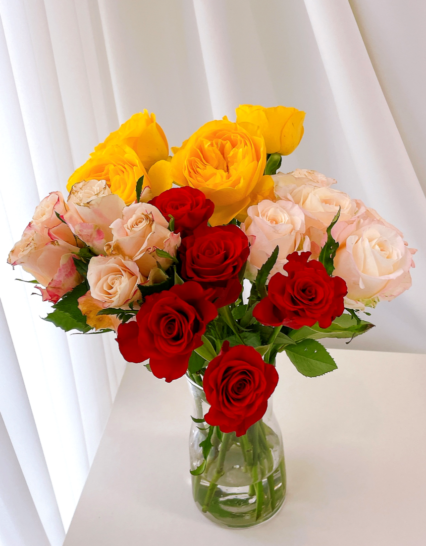 장미 핑크 빨간 꽃 선물 5송이 생화택배 생화 꽃다발 양재꽃시장 꽃배달 꽃배달싼곳 - 상세 이미지 3