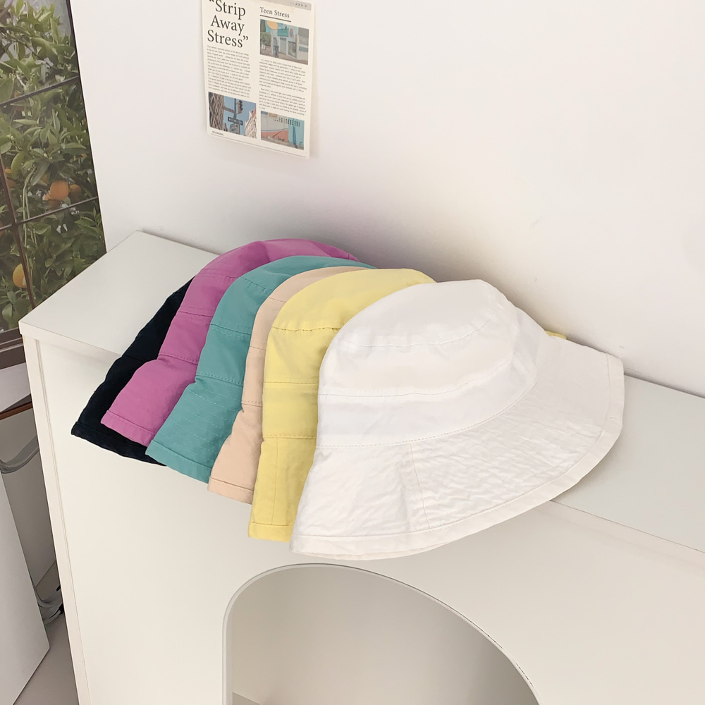 [핏예쁨] 모어 파스텔 버킷햇 가을 여름 무지 벙거지 모자 6color 상세 이미지 3