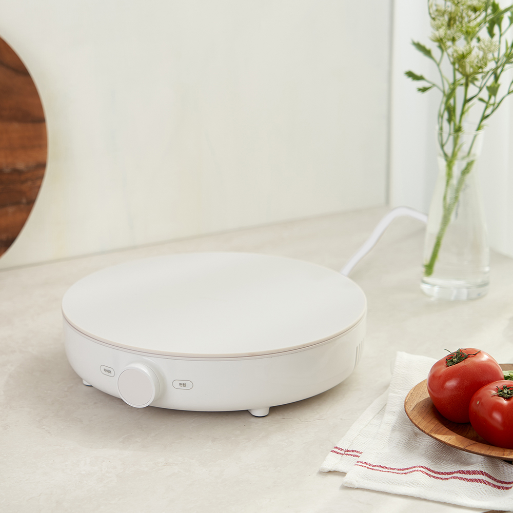 단미 1구 인덕션 미니 휴대용 전기레인지 원형 캠핑 인덕션렌지 IN03