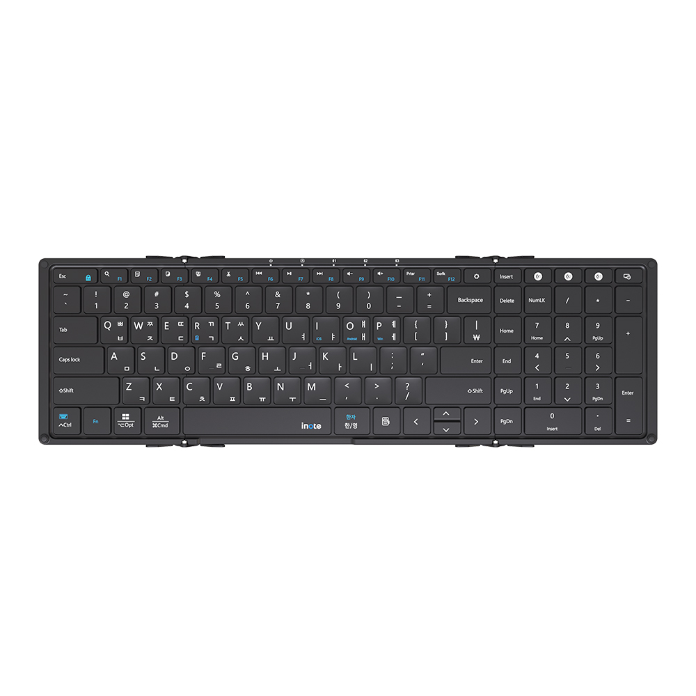 아이노트 X-Folding XK903B 풀사이즈 접이식 블루투스 키보드 멀티페어링 - 상세 이미지 2