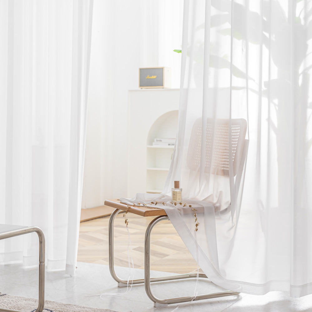 스마트 암막커튼 형상기억 거실 창문 복층 아일렛 핀형 쉬폰 맞춤제작커튼 나비주름75x180