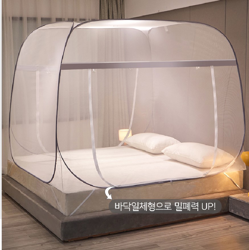 모기장 방충망 원터치 텐트 바닥있는 사각 싱글 이미지 8