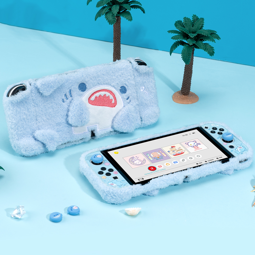 닌텐도 스위치 OLED 케이스 긱쉐어 리틀샤크 봉제커버