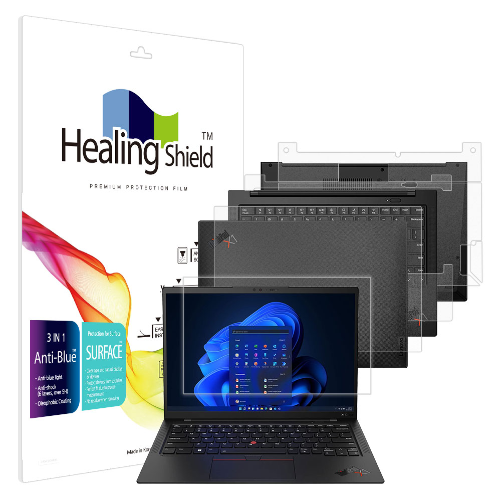 레노버 씽크패드 X1 카본 11세대 블루라이트차단 액정보호필름1매 외부3종 - 상품 이미지