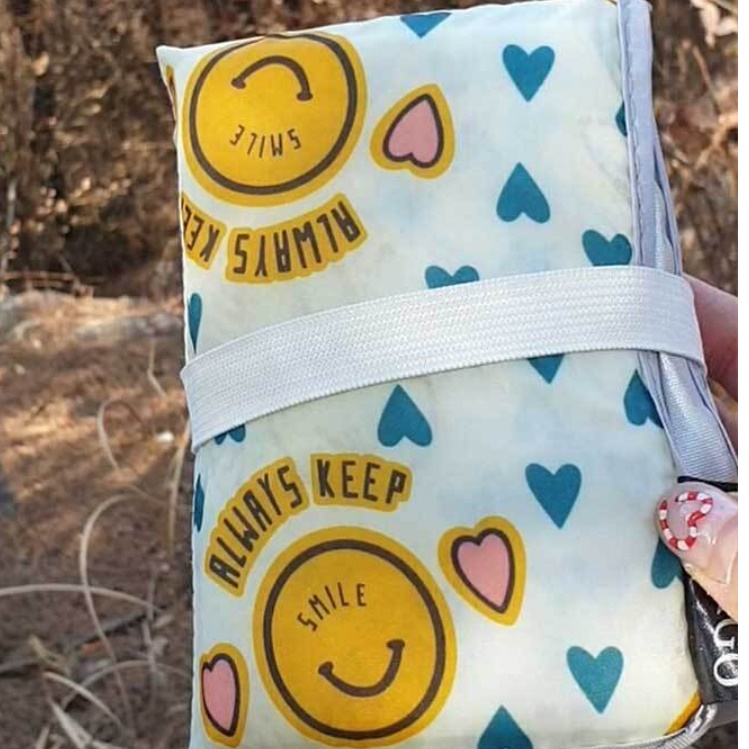 접이식 캠핑용 등산용 1인용 매트 차박 캠핑 백패킹 돗자리 스마일