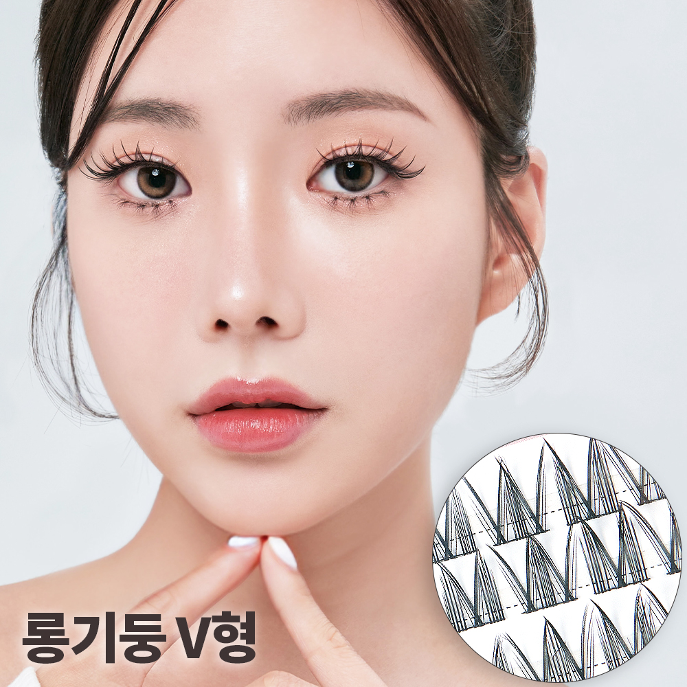 셀프천사 롱기둥 가닥 속눈썹 붙이기 부분 연장 인조 아이돌 래쉬 A형 - 상세 이미지 3