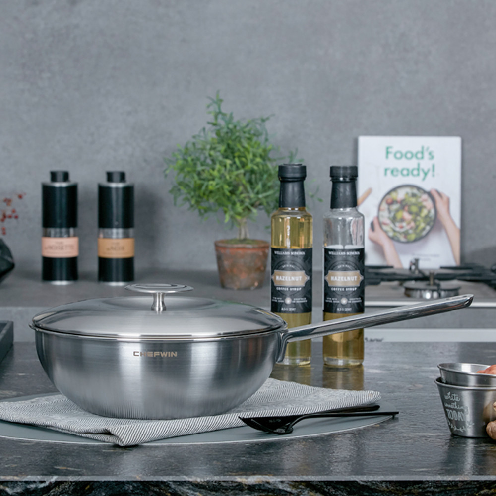 쉐프윈 볶음냄비 가정용웍 냄비팬 중식후라이팬 24cm MOON