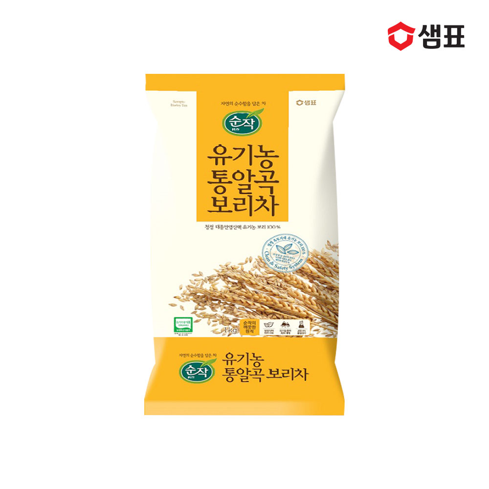 순작 유기농 통알곡 보리차 1kg - 상품 이미지
